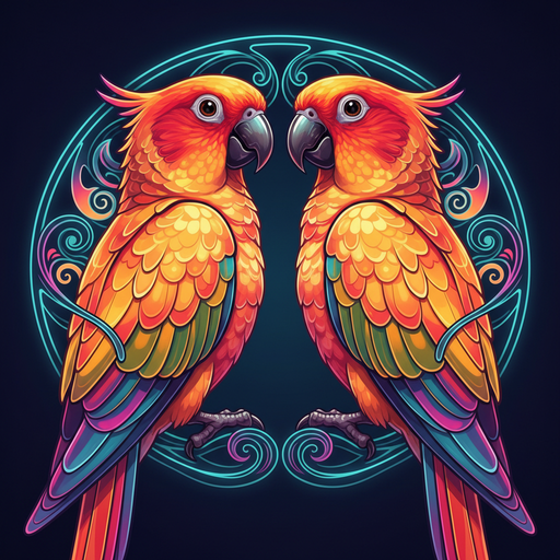 Sindri & Brok — Sun Conure (cặp)